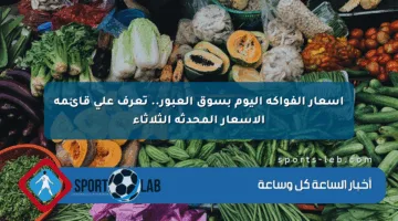 أسعار الفواكه اليوم بسوق العبور.. تعرف على قائمة الأسعار المحدثة الثلاثاء